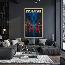 Minneapolis North Star Lights Poster
