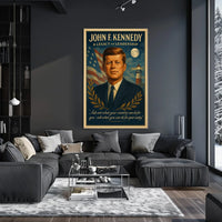 John F. Kennedy Vintage Leadership Poster Art