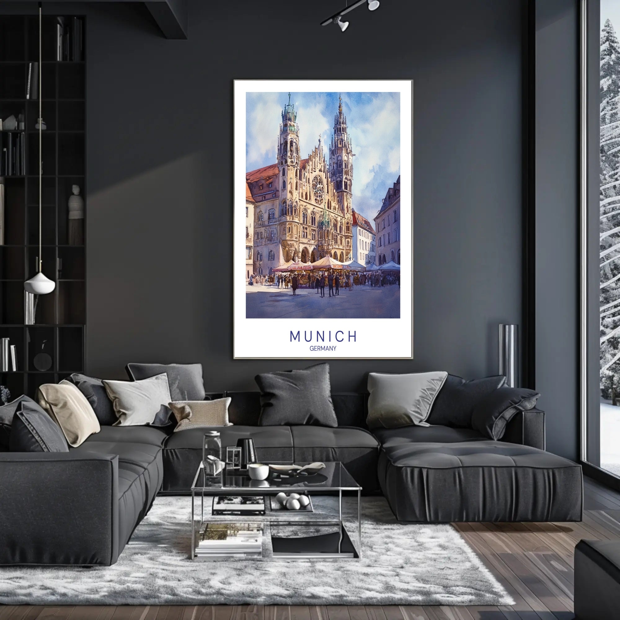 Munich Architectural Landmark Poster PosterGoat
