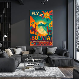 Bolivian Adventure Retro Travel Poster PosterGoat