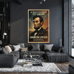 Abraham Lincoln Vintage Patriotic Historical or Presidential Poster
