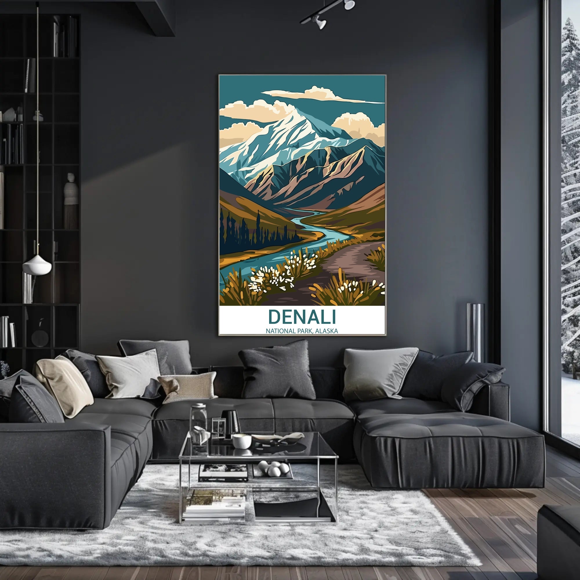 Majestic Denali National Park Scenic Mountain Poster