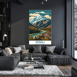 Majestic Denali National Park Scenic Mountain Poster