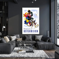 Winter Joys in Austria Vintage Travel Poster PosterGoat