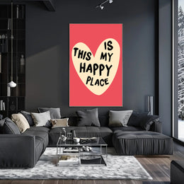 THIS IS MY HAPPY PLACE Motivational or Quote Poster PosterGoat
