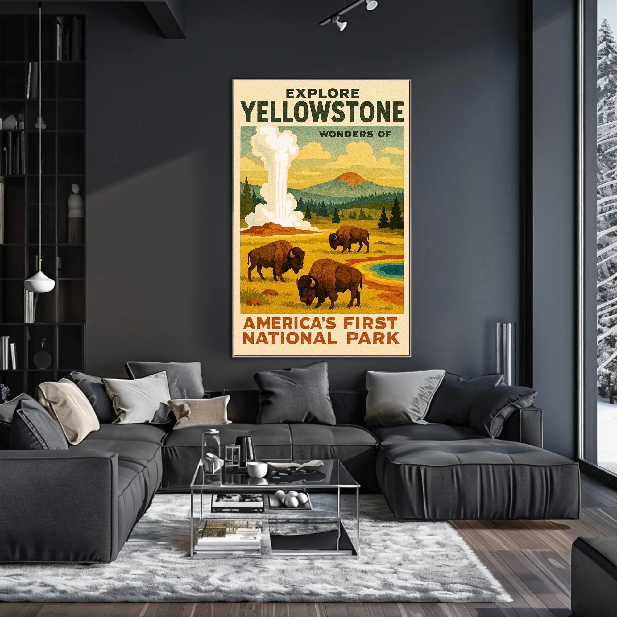 Explore Yellowstone Poster PosterGoat