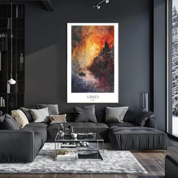 Ganges at Sunset Poster PosterGoat