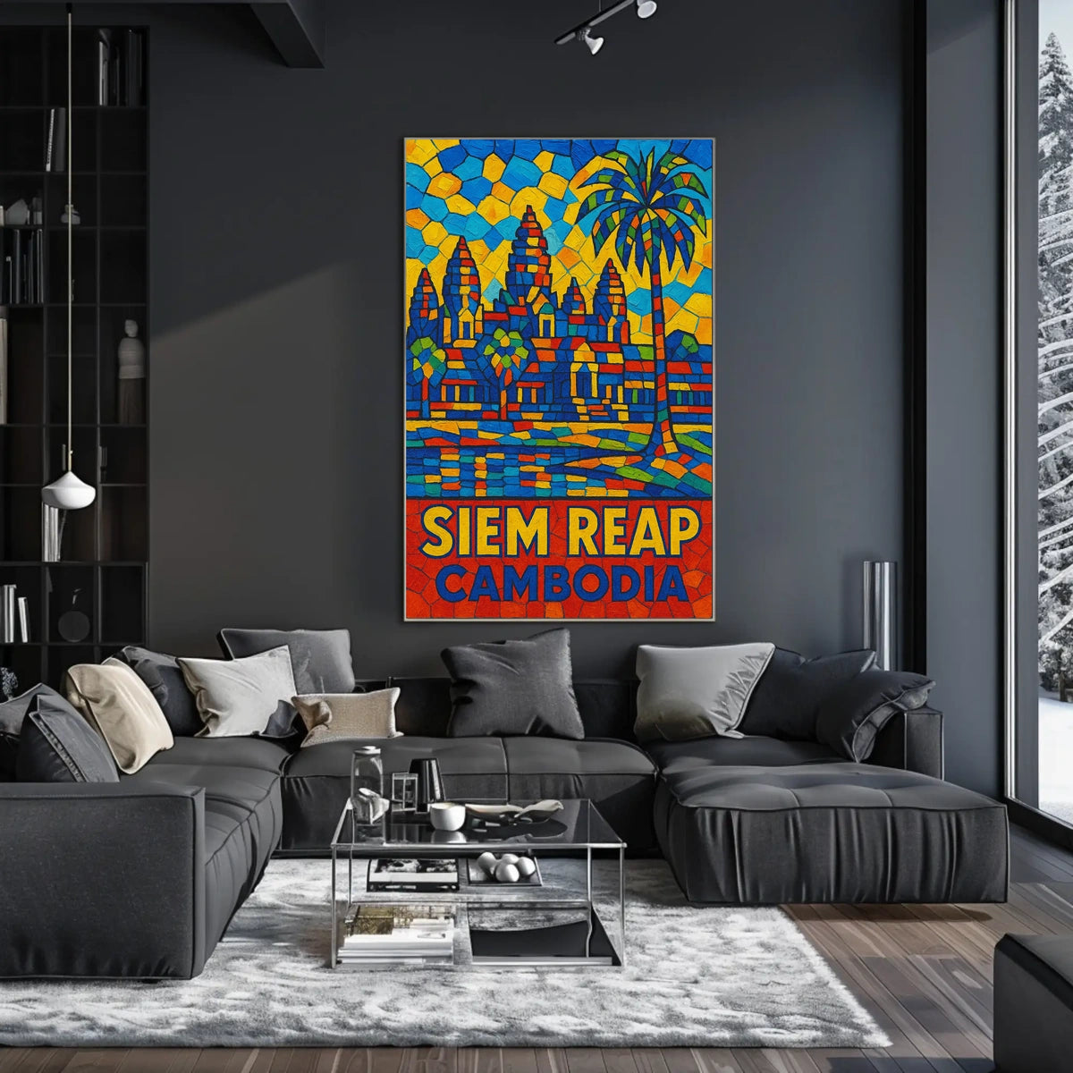 Siem Reap Vibrant Mosaic Poster