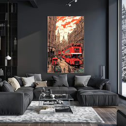 London Street Scene Poster