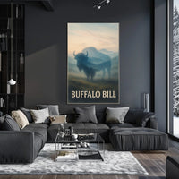 Buffalo Bill Wildlife Illustration Artistry Animal Poster