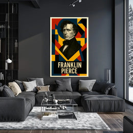 Franklin Pierce 14th President of the United States Abstract Pop Poster