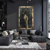 Gothic Romance Skeleton Hand Artistic, Pop Culture Poster