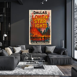 Dallas Lone Star Lights Poster