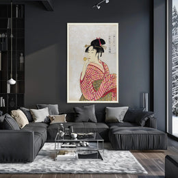 Title: Elegant Kimono and Hairpins: Traditional Japanese Beauty Poster