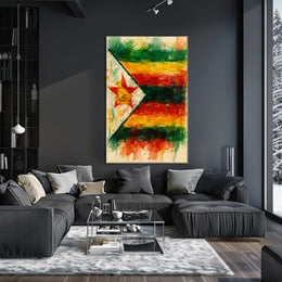 Zimbabwe Vivid Colors Collectors Art Poster