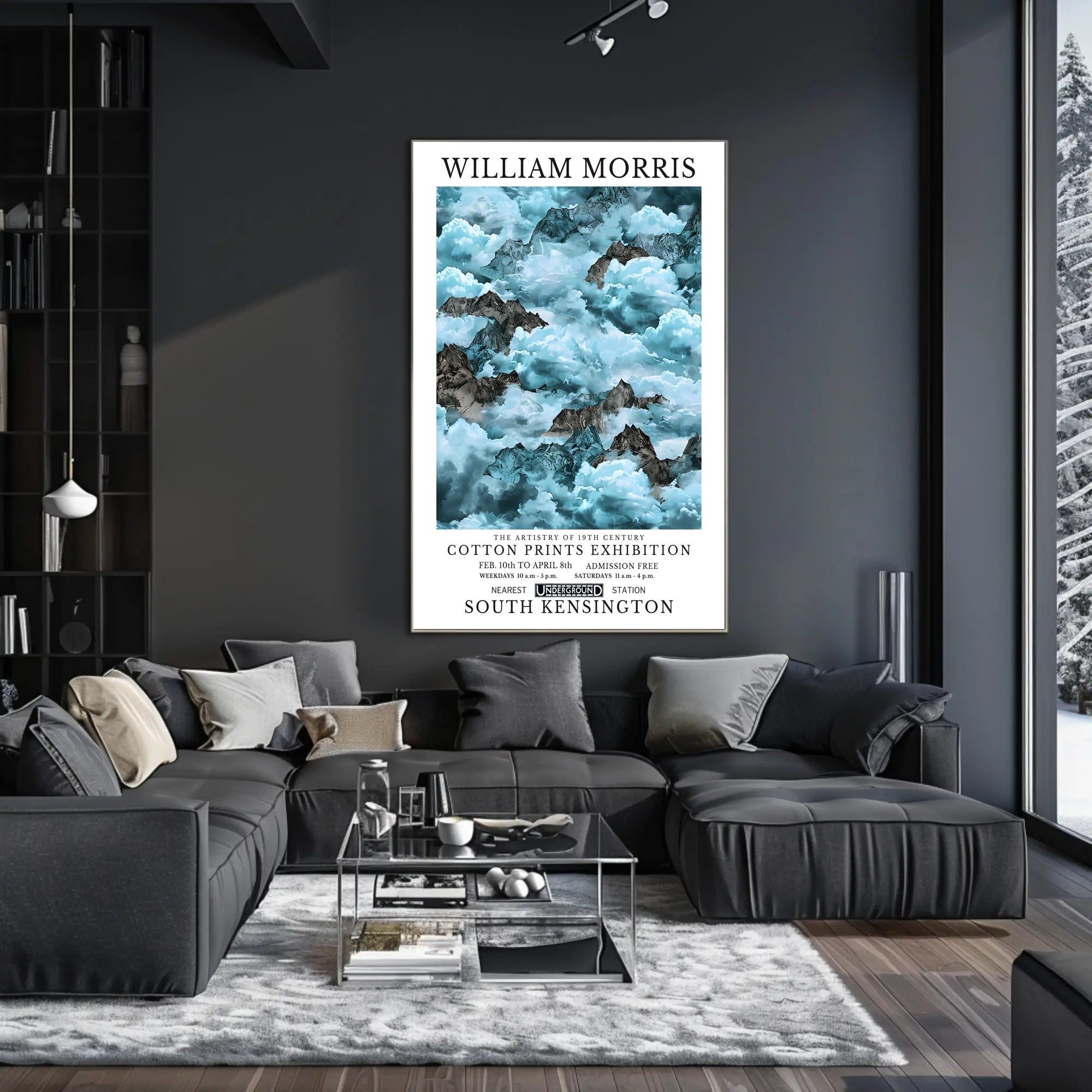 William Morris Cotton Prints Exhibition Poster