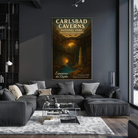 Carlsbad Caverns Vintage Travel Art National Park Poster