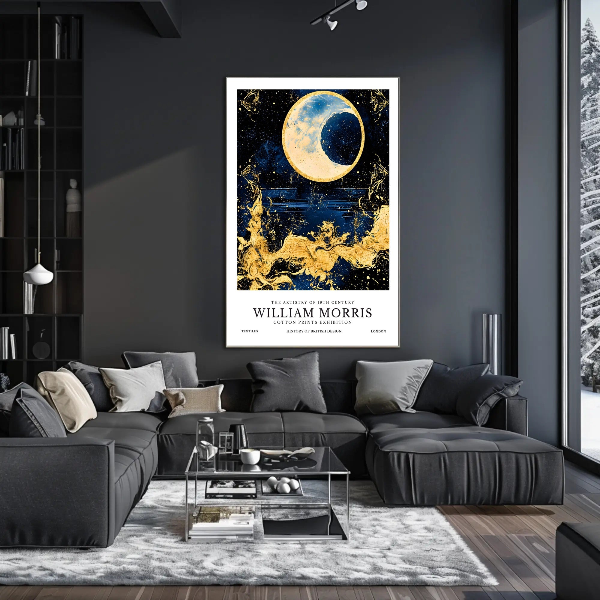 William Morris Cotton Prints Exhibition Poster
