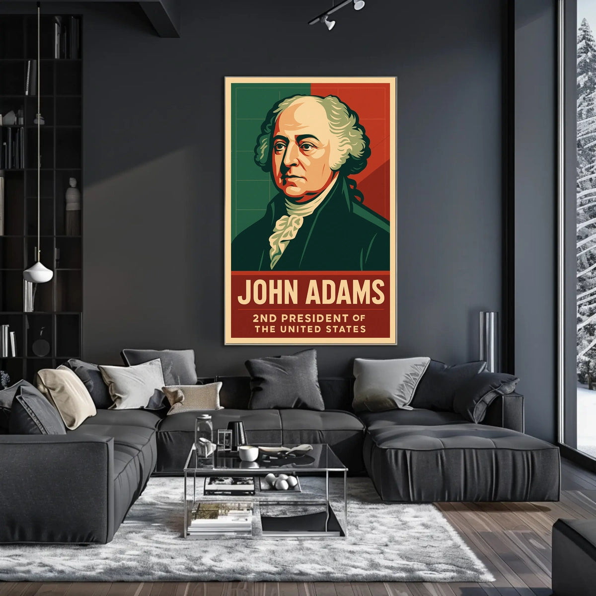 John Adams Second President Patriotism Typography Poster