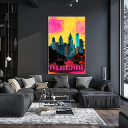 Philadelphia in Vibrant Colors Poster PosterGoat