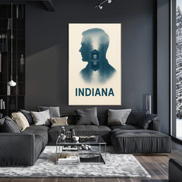 Indiana Silhouette Poster