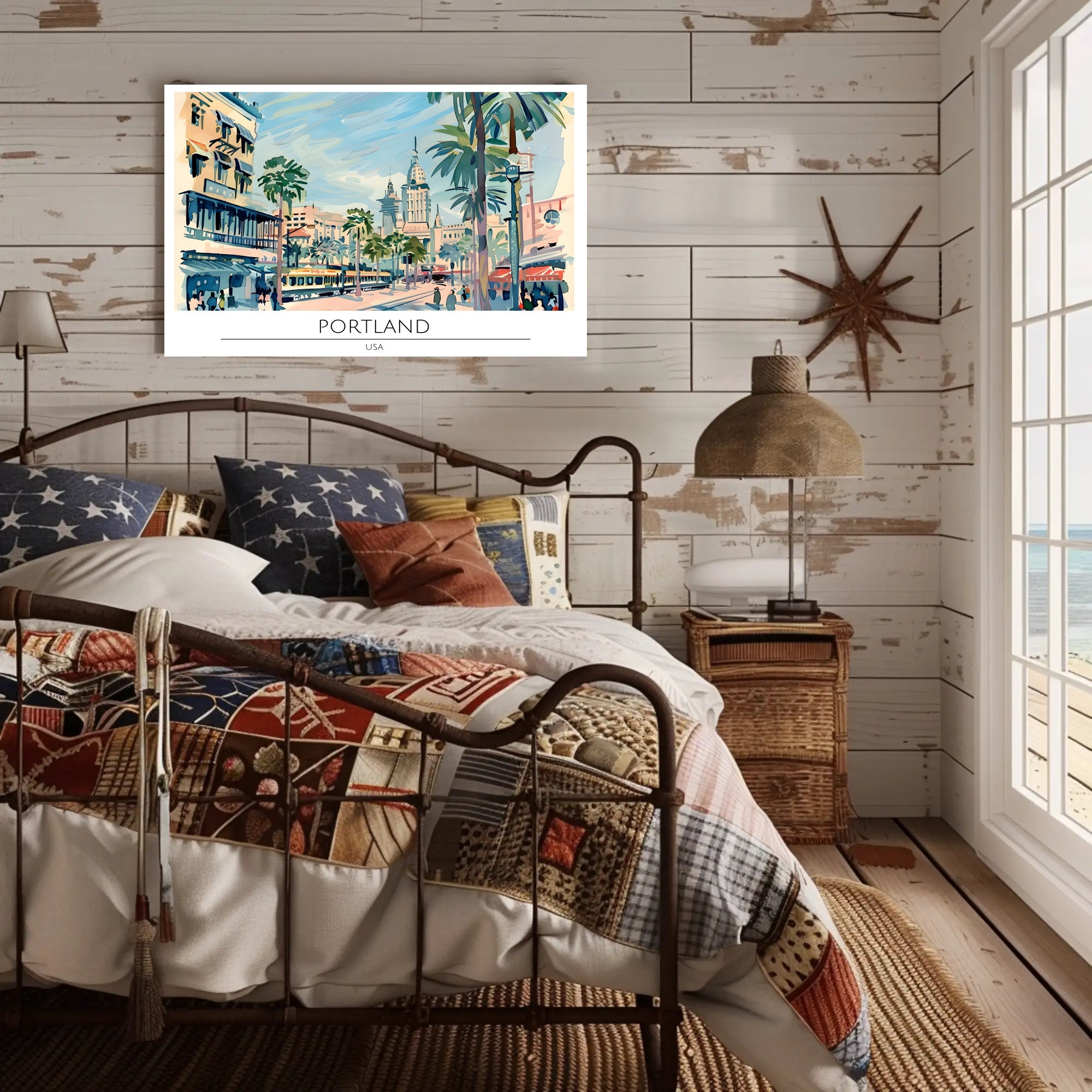 Portland Cityscape Poster PosterGoat