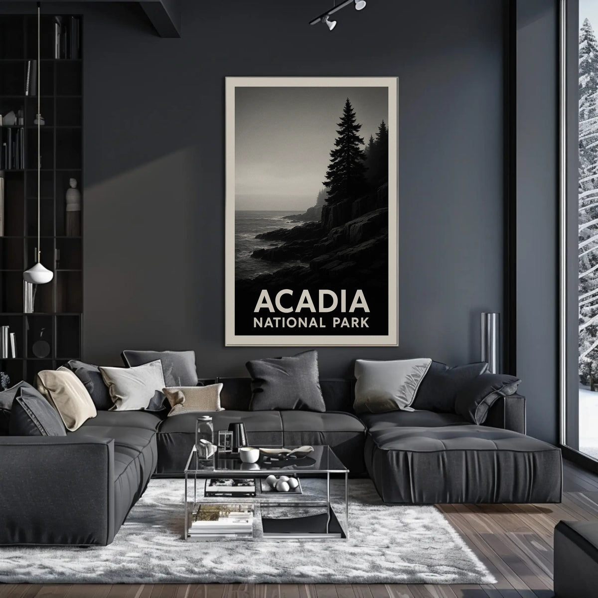 Acadia Coastal Vintage Travel Decor Lovers Poster