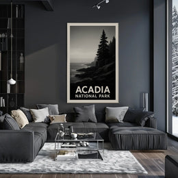Acadia Coastal Vintage Travel Decor Lovers Poster