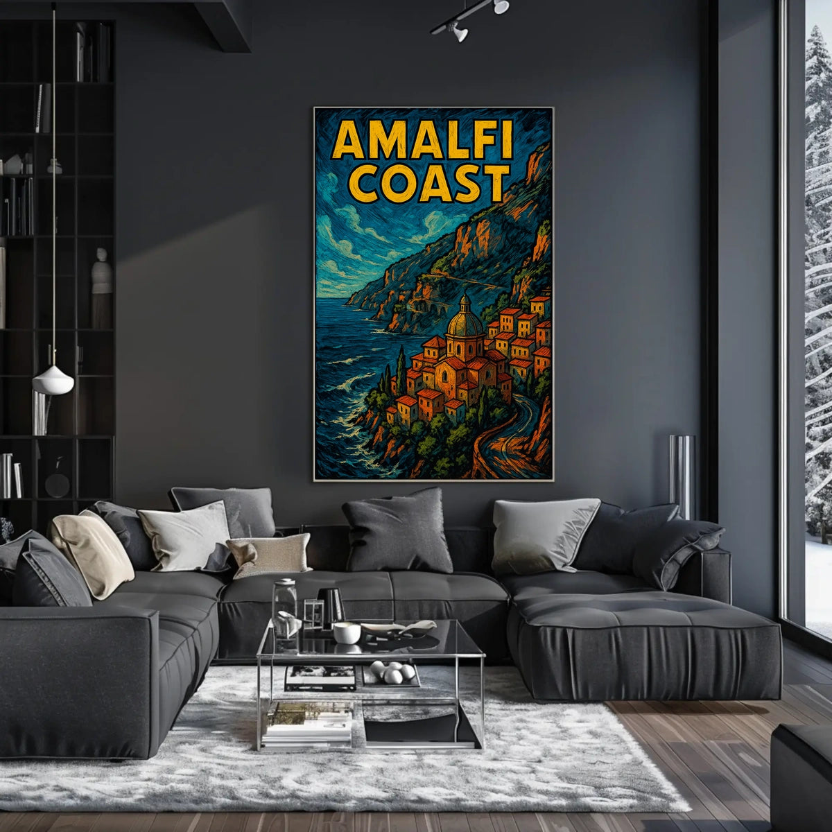 Amalfi Coast Poster Wall Art Travel Print 18x24 Home Decor