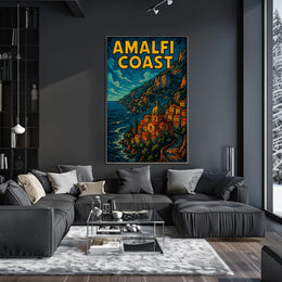 Amalfi Coast Poster Wall Art Travel Print 18x24 Home Decor
