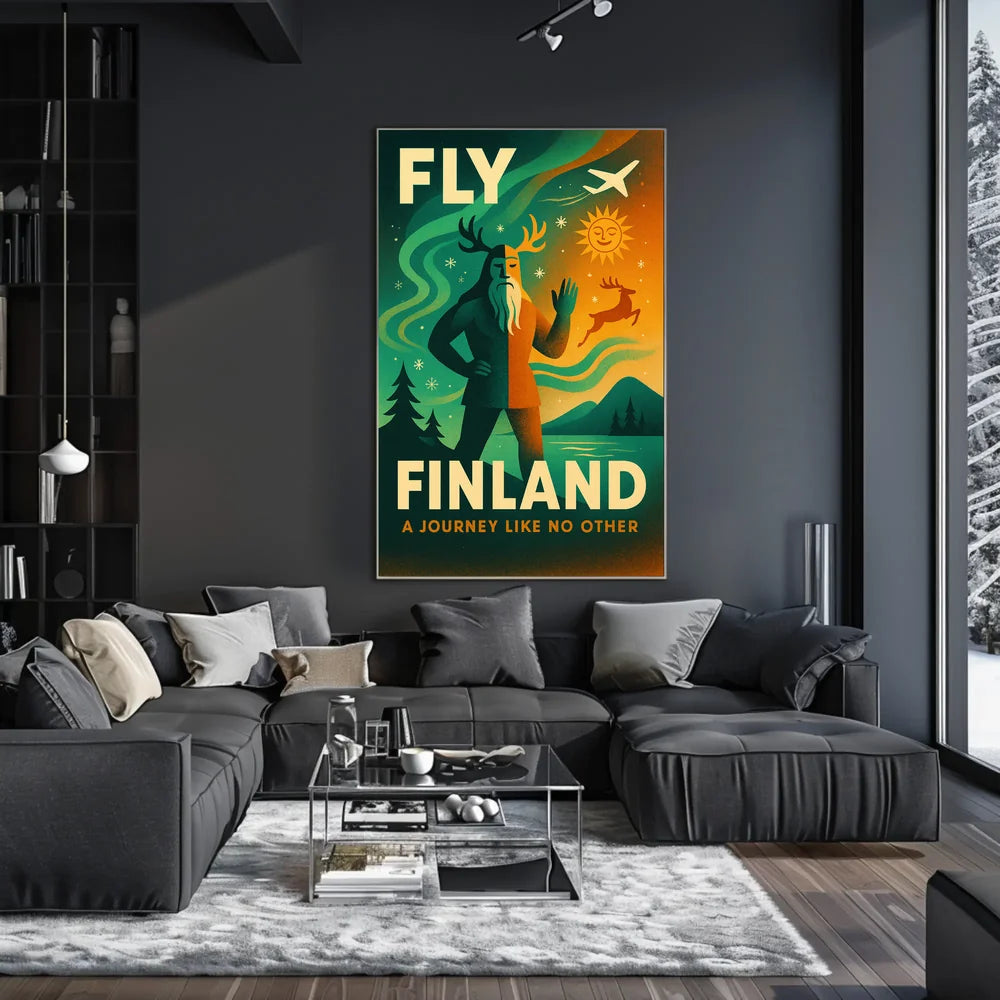 Vibrant Finland Travel Adventure Art Poster - Travel Poster PosterGoat
