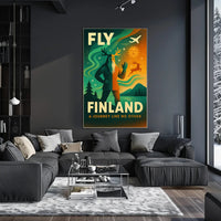 Vibrant Finland Travel Adventure Art Poster - Travel Poster PosterGoat
