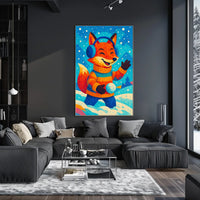 Winter Fox Scene Poster