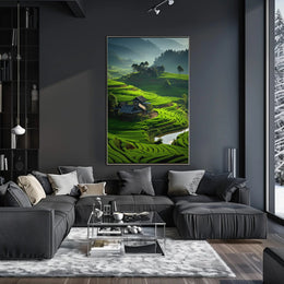 Tranquil Terraced Landscapes Southeast Asian Rice Paddies Heritage Poster