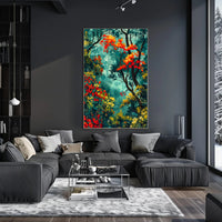 Vibrant Forest Scene William Morris Art Poster