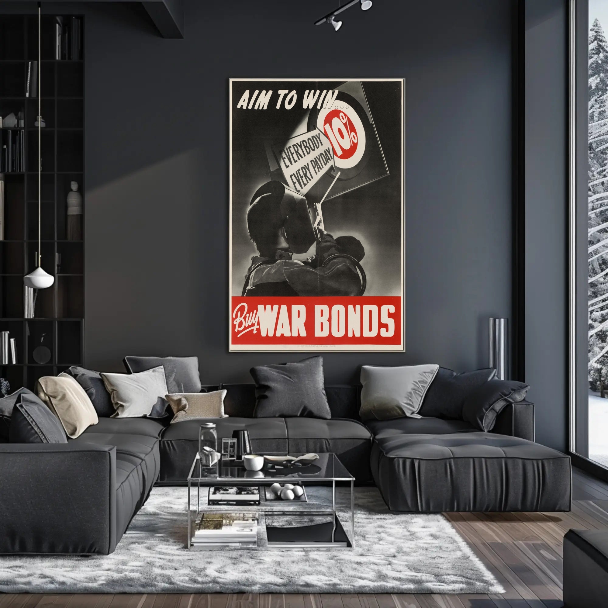 Aim to Win: Buy War Bonds Poster PosterGoat