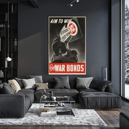 Aim to Win: Buy War Bonds Poster PosterGoat