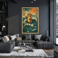 Otters Ocean Adventure Poster PosterGoat