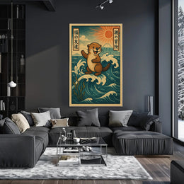 Otters Ocean Adventure Poster PosterGoat