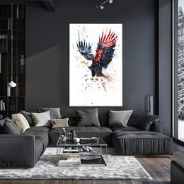powerful bald eagle flying Poster