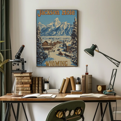 Jackson Hole Wyoming Vintage Poster - Wild West