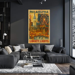 Philadelphia Liberty Lights Poster