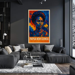 Papua New Guinea Cultural Mosaic Poster