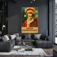 Festive Kierkegaard Christmas Pop Art Cultural Poster