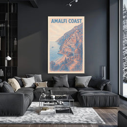 Amalfi Coast Poster 18x24 Coastal Wall Art Home Decor