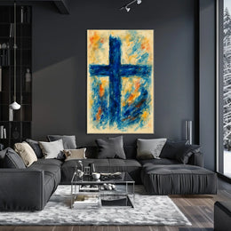 Abstract Cross In Watercolor Abstract Poster