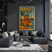 Naples Florida Fishing Paradise Poster Wall Art Decor