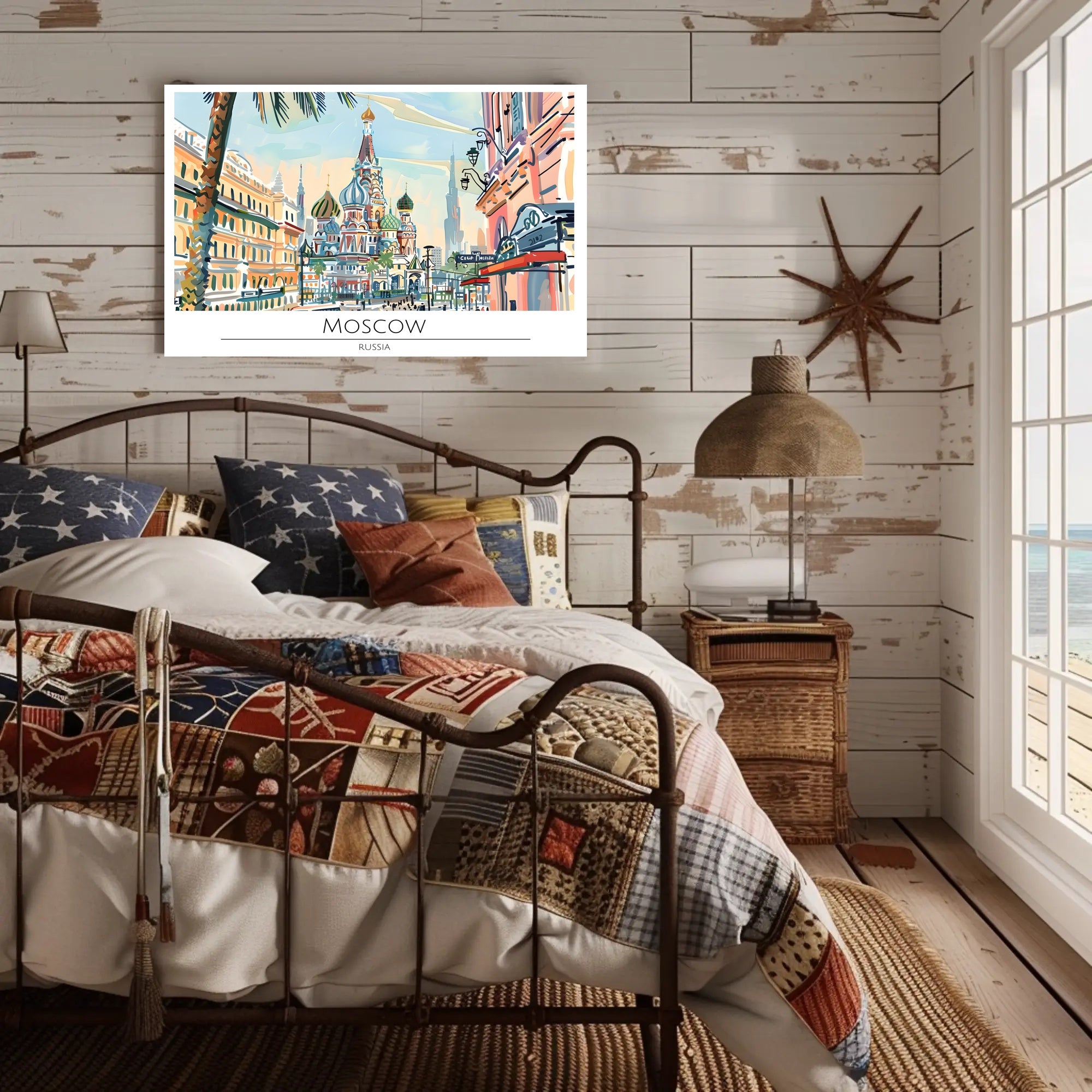 Vibrant Moscow Illustration Poster PosterGoat