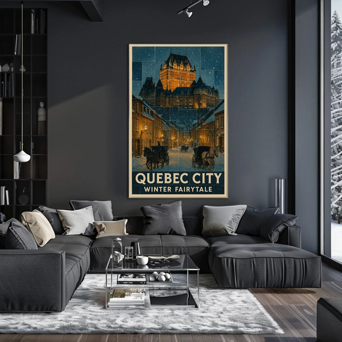 Quebec City Winter Fairytale Poster