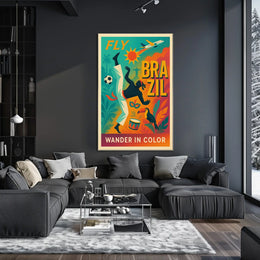 Fly to Brazil Wander in Color Poster